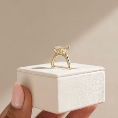 Marquise Three Stone Lab Grown Diamond Engagement Ring