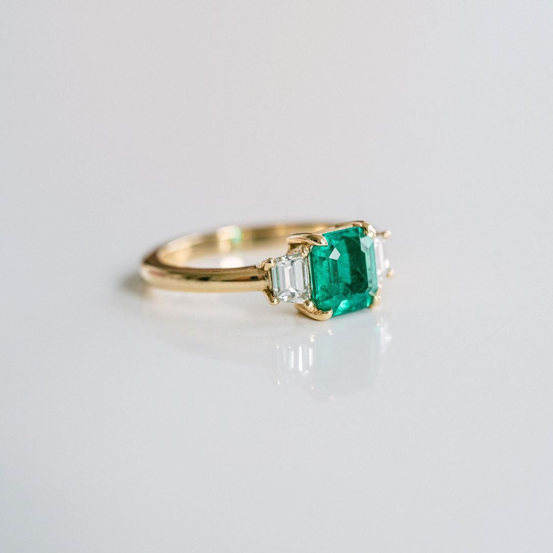 3.5 CT Round Pave Lab Grown Blue Sapphire Engagement Ring