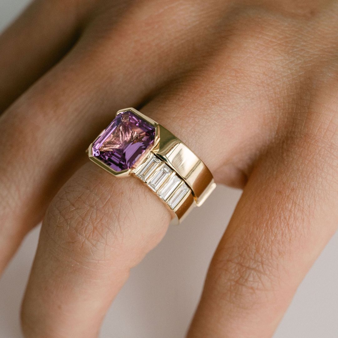 3.5 CT Round Pave Lab Grown Blue Sapphire Engagement Ring