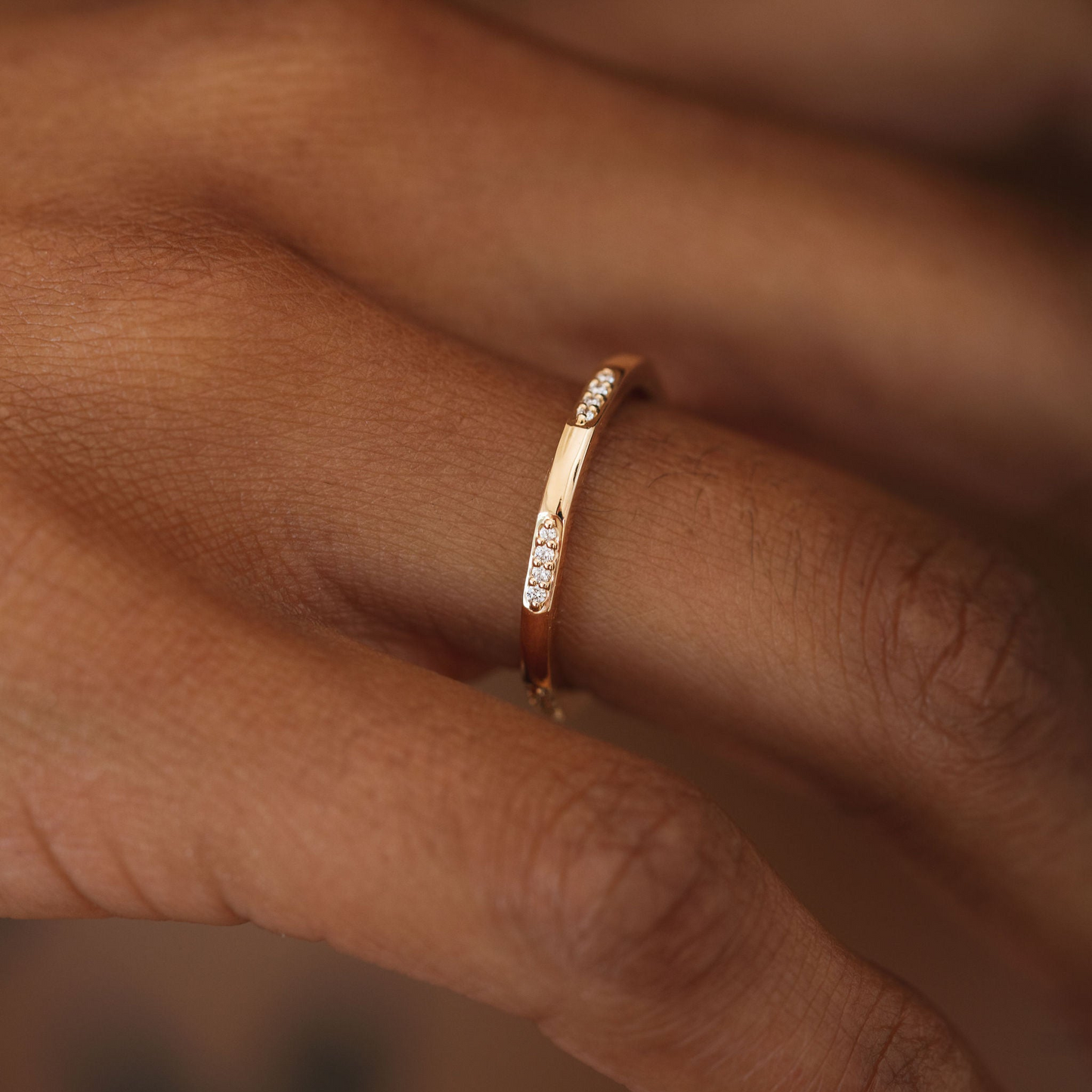 0.15 TCW Round Milgrain Lab Grown Diamond Wedding Band