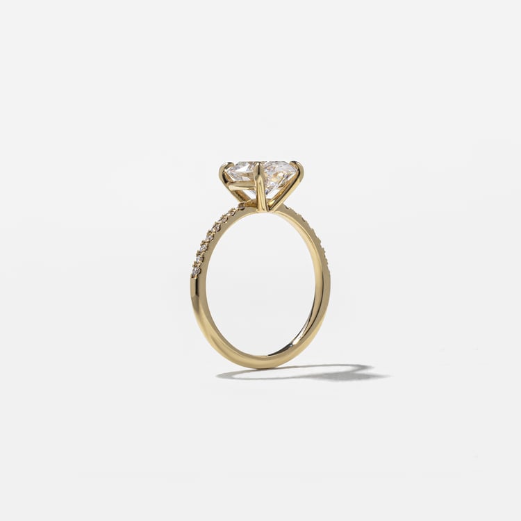2 CT Round Halo & Pave Lab Grown Diamond Engagement Ring