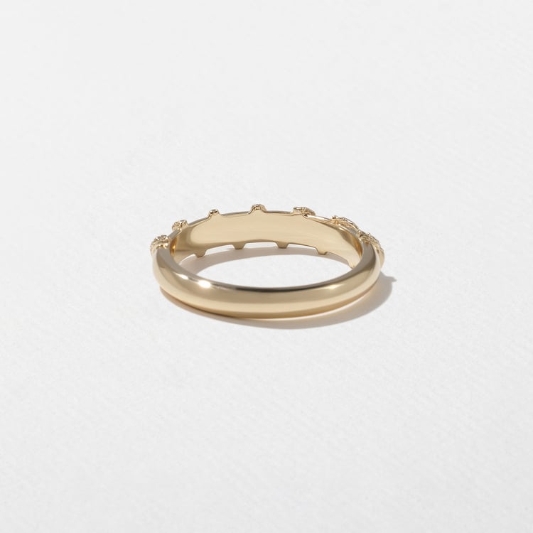 0.15 TCW Round Milgrain Lab Grown Diamond Wedding Band