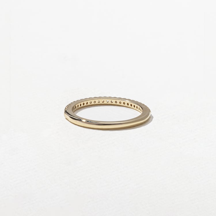 0.15 TCW Round Milgrain Lab Grown Diamond Wedding Band