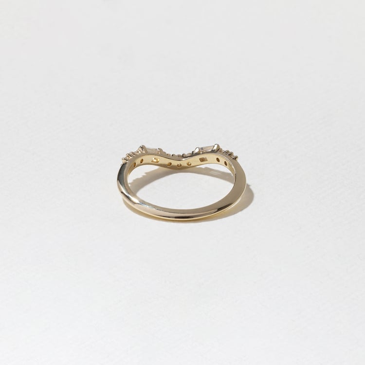 0.15 TCW Round Milgrain Lab Grown Diamond Wedding Band