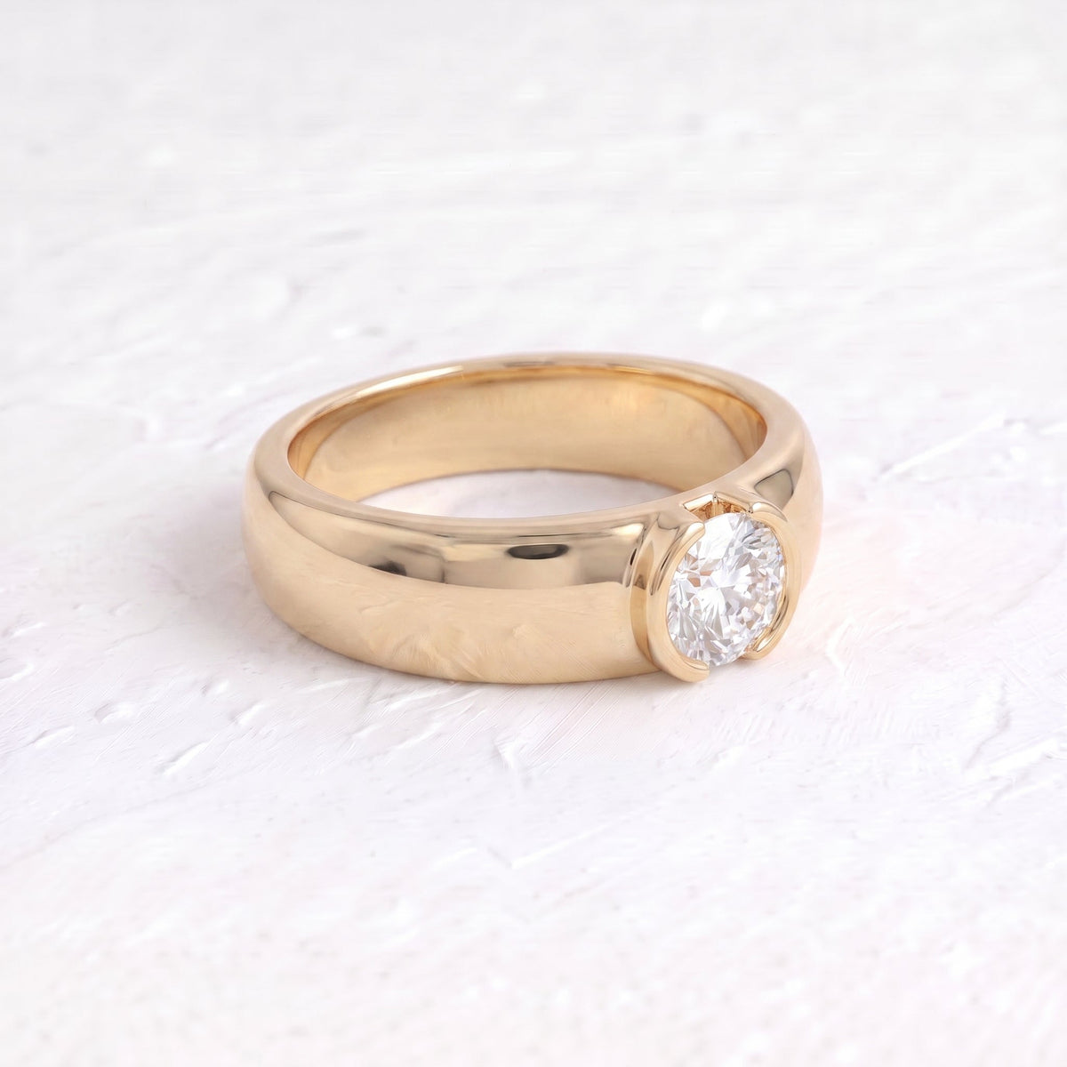 Dua Lipa – Inspired Round Cut Solitaire Lab Grown Diamond Engagement Ring