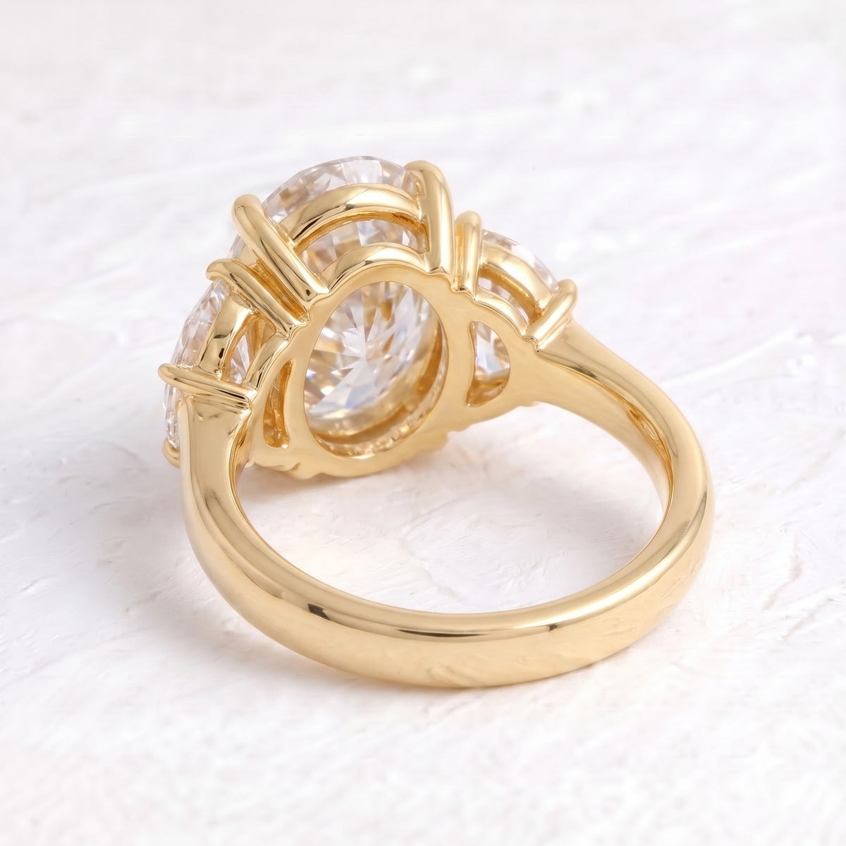 Serena Williams – Inspired Oval Cut Three Stone Lab Grown Diamond Engagement Ring