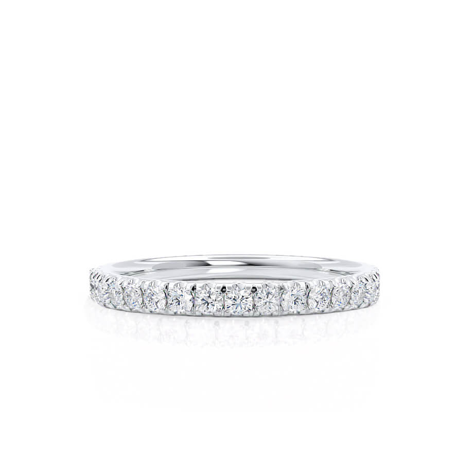 0.21 TCW Round Half Eternity Lab Grown Diamond Wedding Band