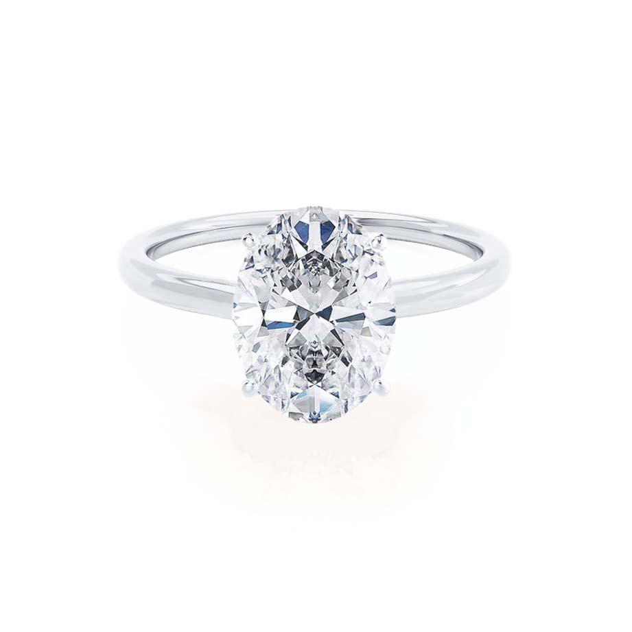 1.5 CT Oval Pave Lab Grown Diamond Engagement Ring