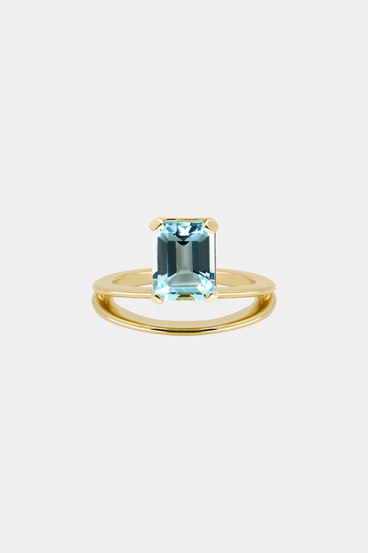 Double Band Gemstone Ring | 925 Sterling Silver