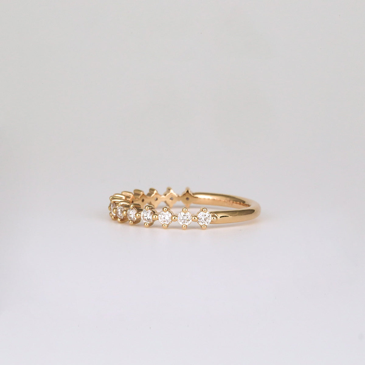 0.38 TCW Round Half Eternity Lab Grown Diamond Wedding Band