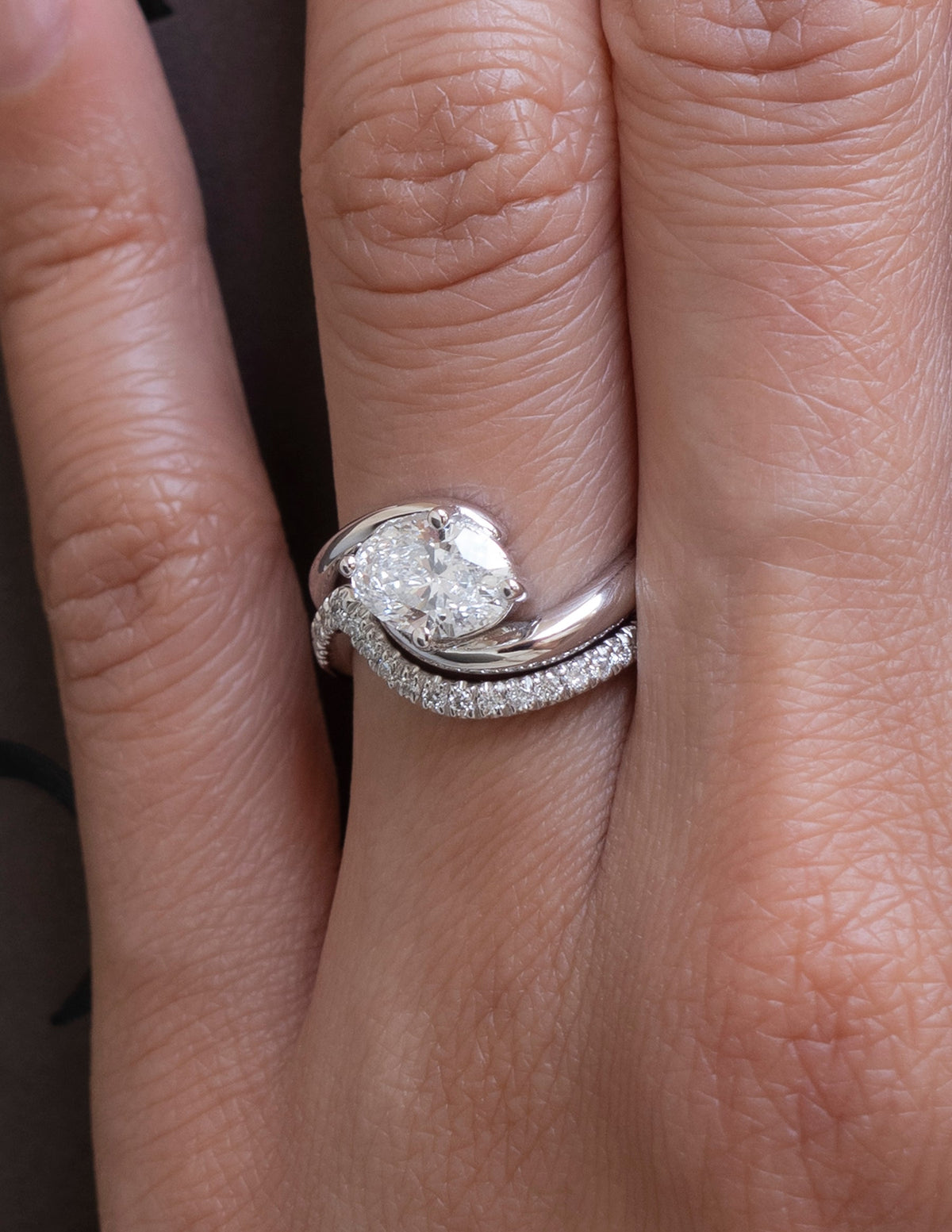 1.5 CT Oval Cut Lab Grown Diamond Solitaire Engagement Ring