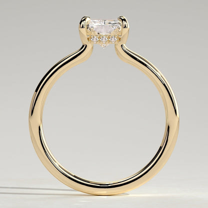 Radiant Hidden Halo Lab Grown Diamond Engagement Ring