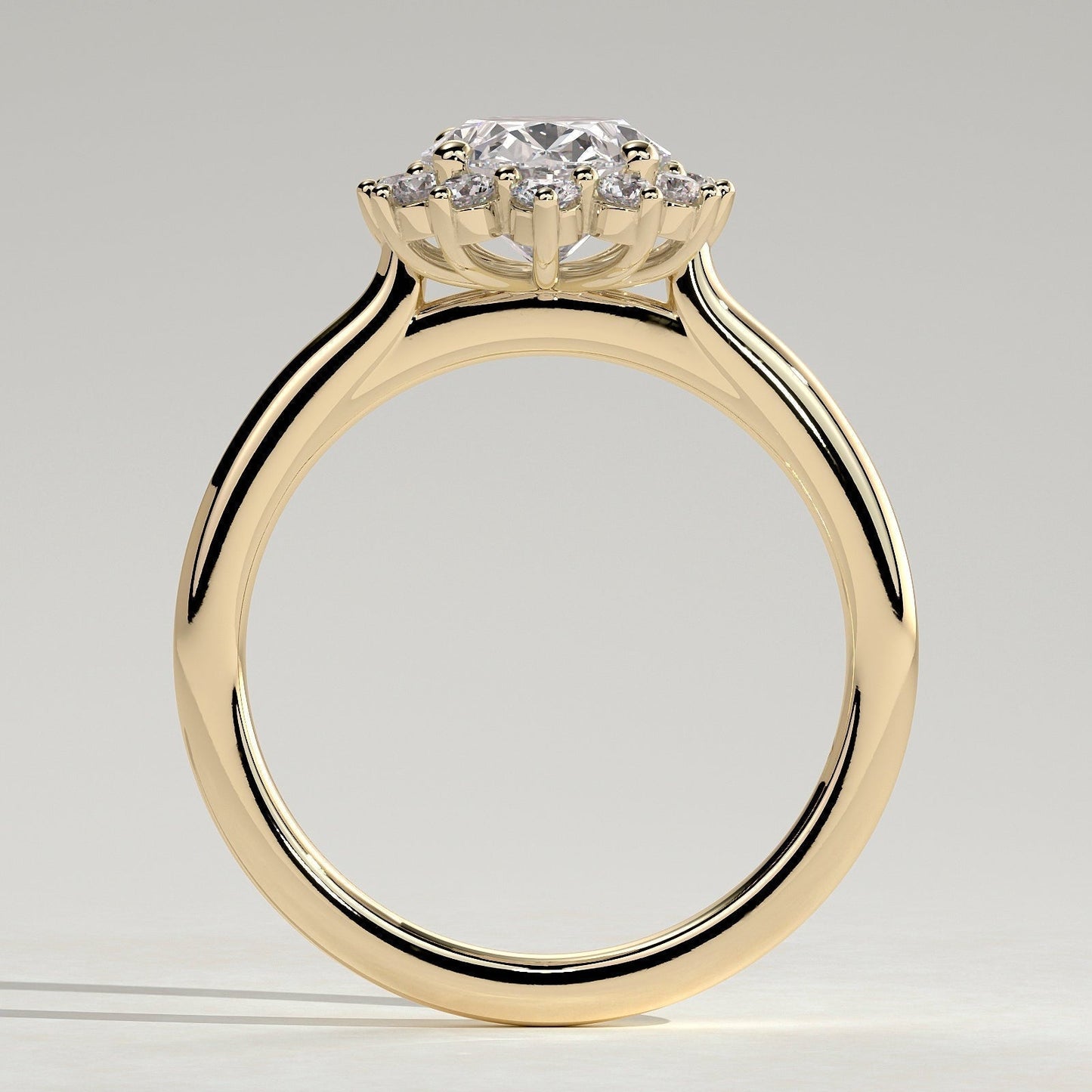 Oval Halo Lab Grown Diamond Engagement Ring