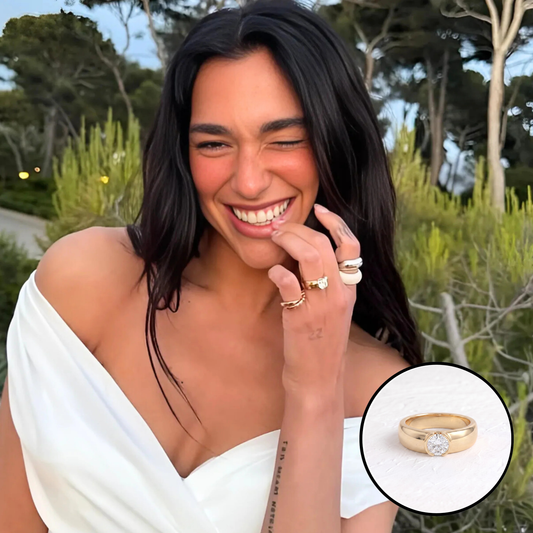 Dua Lipa – Inspired Round Cut Solitaire Lab Grown Diamond Engagement Ring