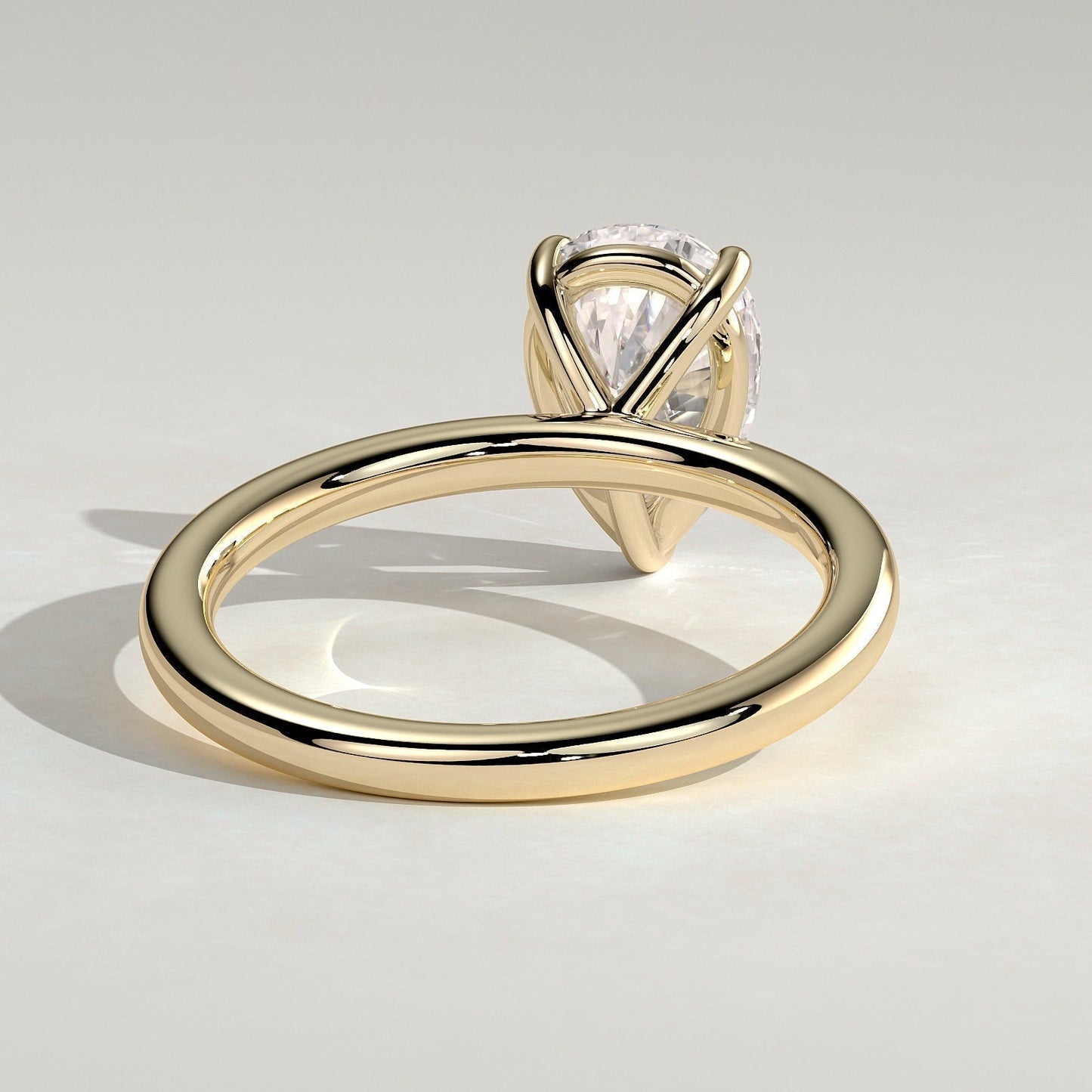 Pear Solitaire Lab Grown Diamond Engagement Ring