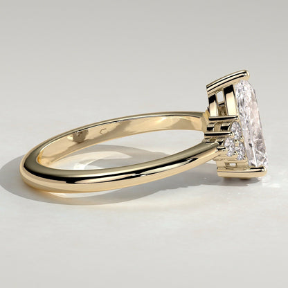 Pear Cluster Lab Grown Diamond Engagement Ring