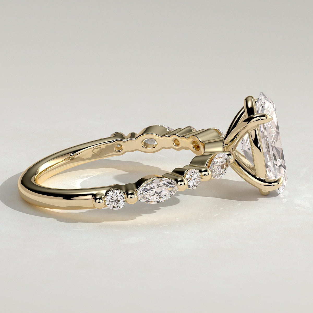Oval Pave Lab Grown Diamond Engagement Ring