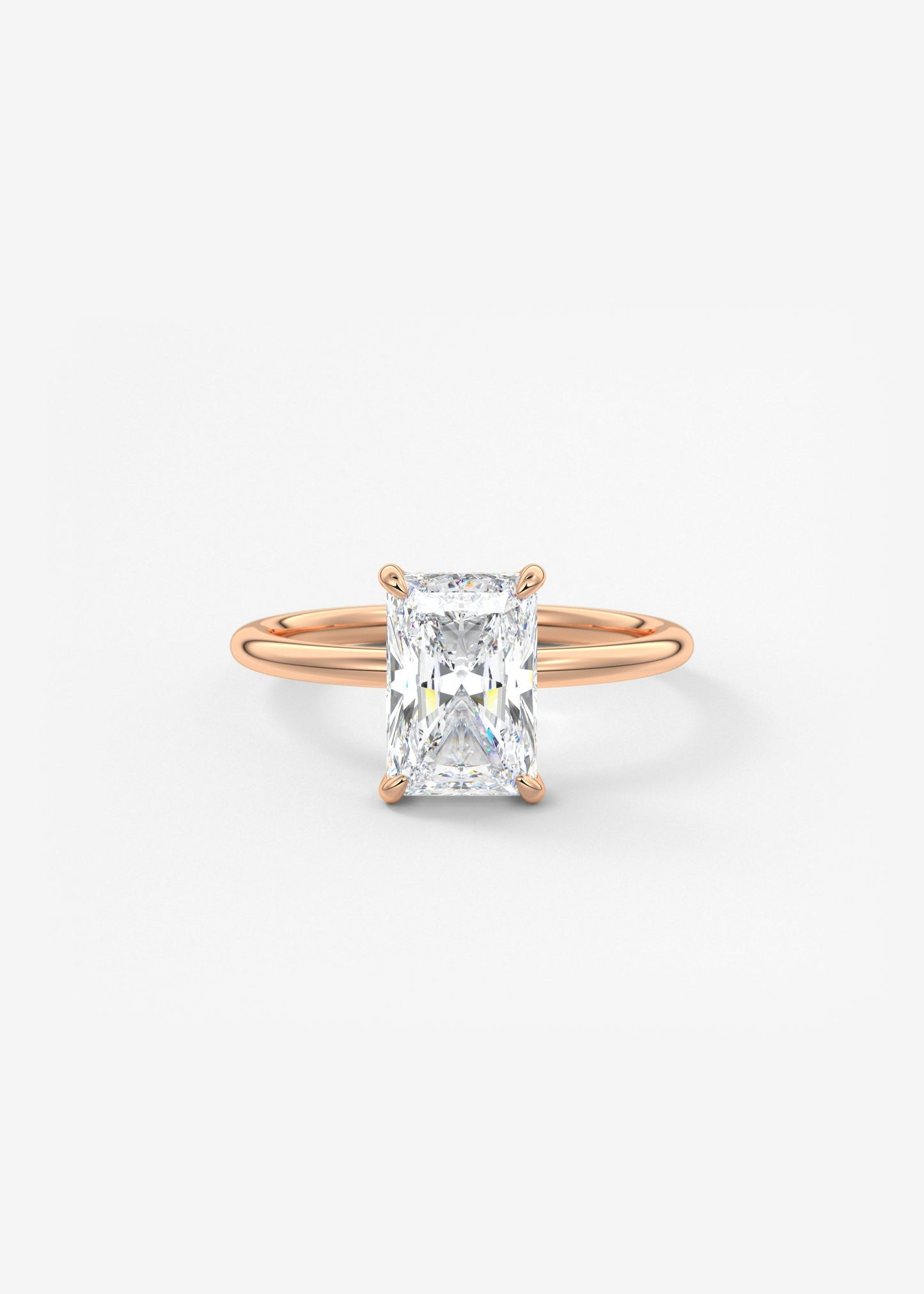 Radiant Hidden Halo Lab Grown Diamond Engagement Ring