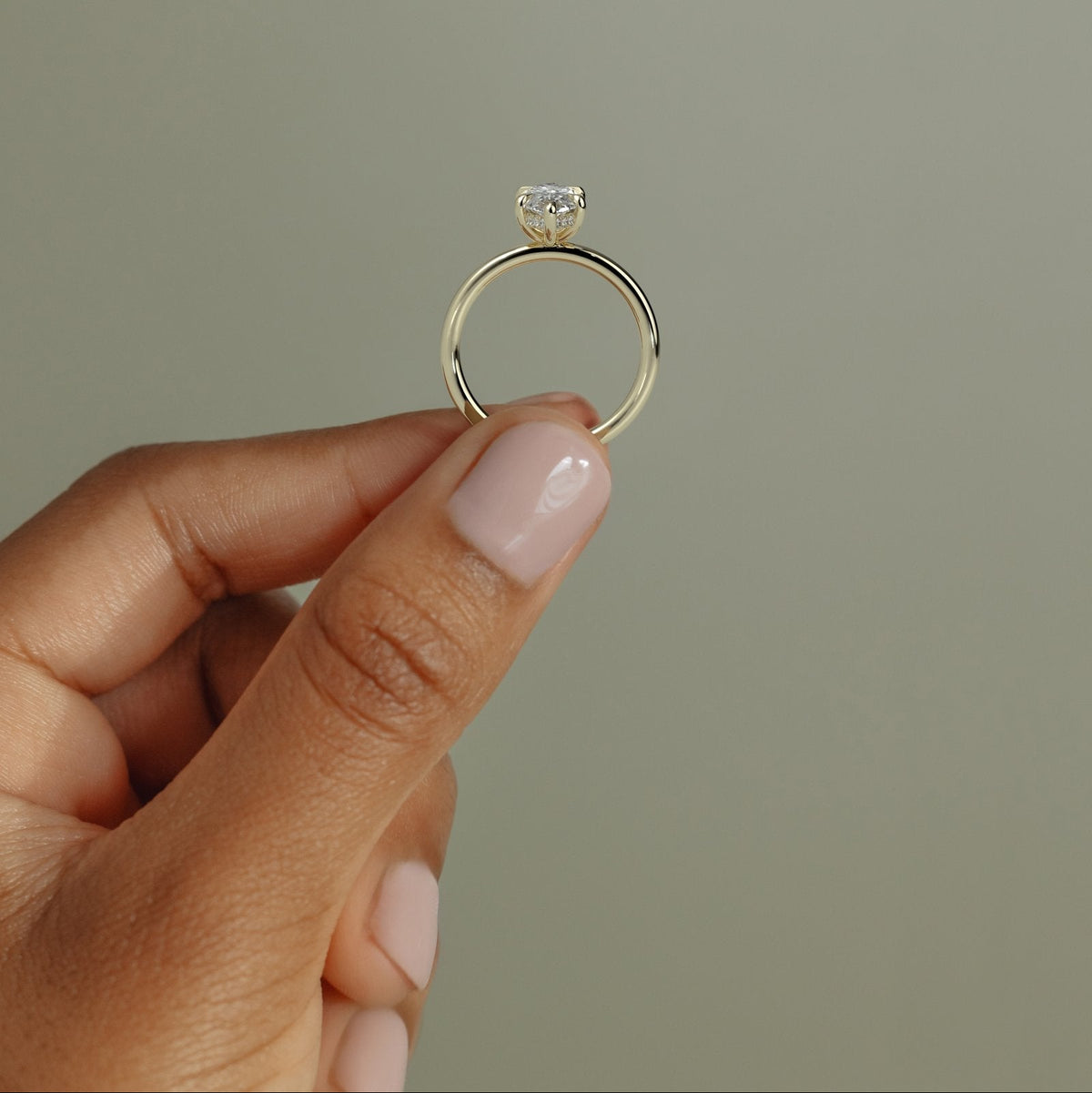 Marquise Hidden Halo Lab Grown Diamond Engagement Ring