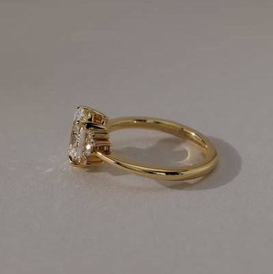 Oval Cluster Lab Grown Diamond Engagement Ring