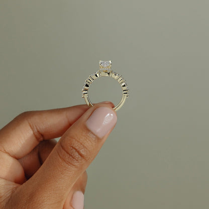 Radiant Hidden Halo Lab Grown Diamond Engagement Ring