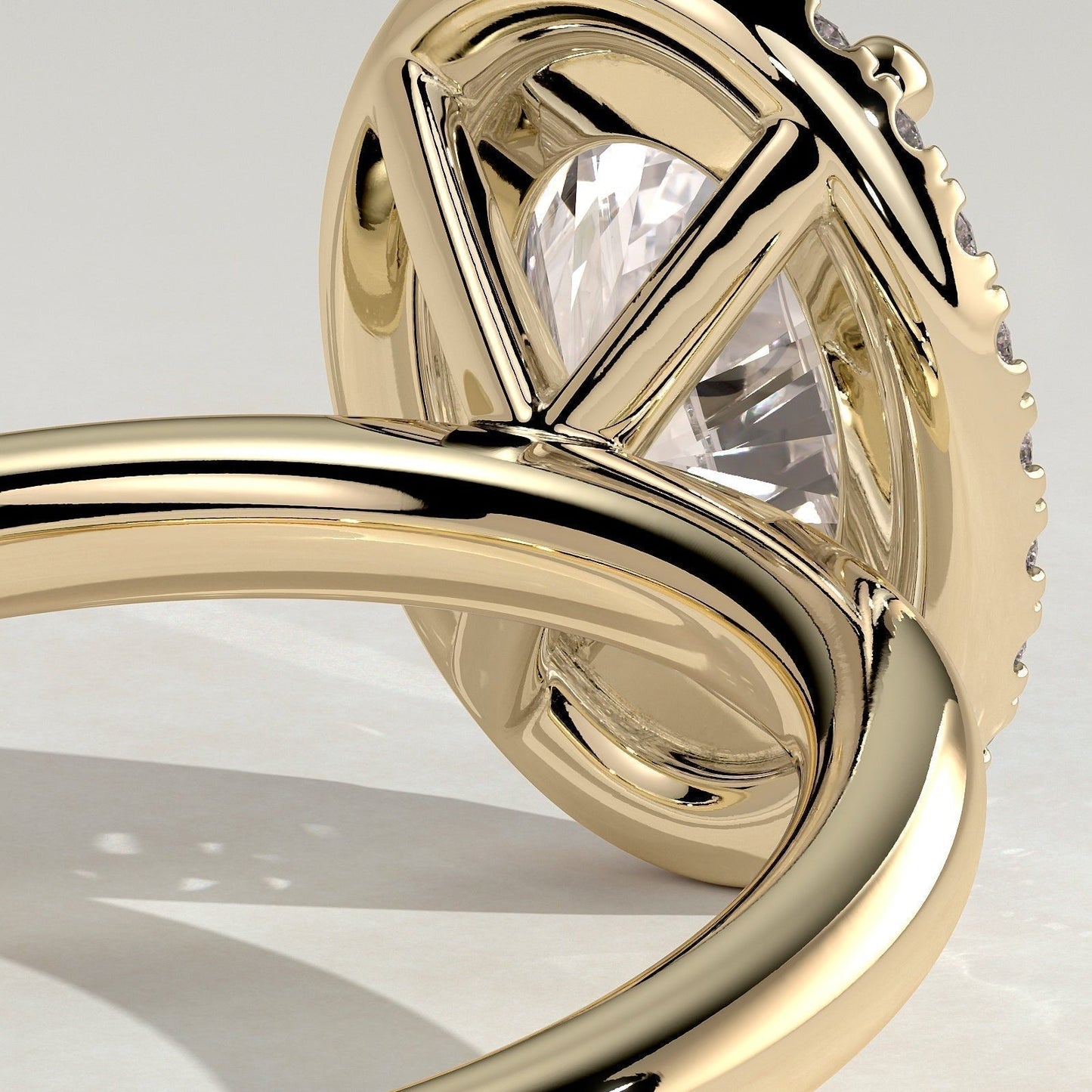 Oval Halo Lab Grown Diamond Engagement Ring