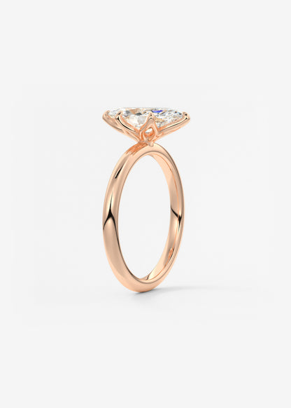 Marquise Solitaire Lab Grown Diamond Engagement Ring