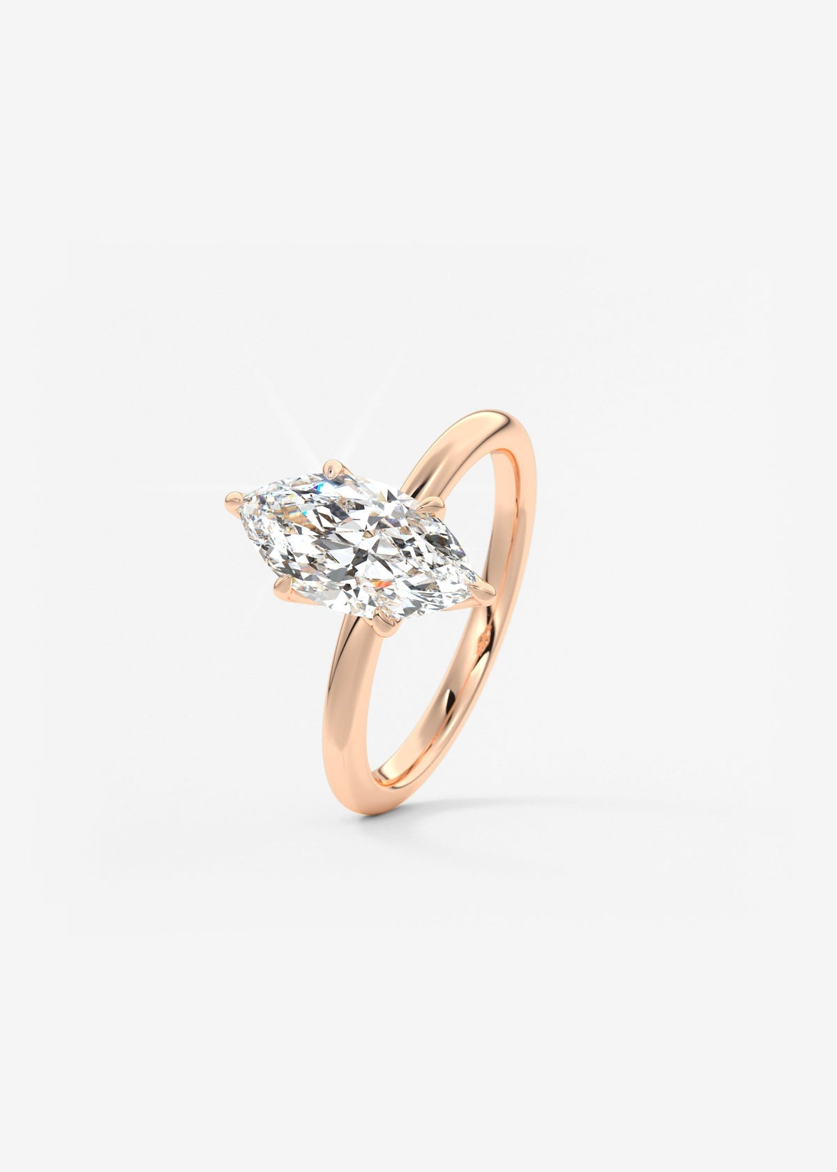 Marquise Solitaire Lab Grown Diamond Engagement Ring