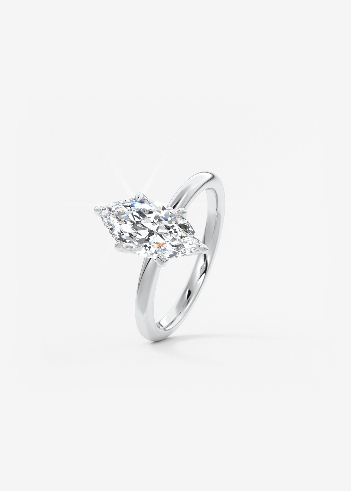 Marquise Solitaire Lab Grown Diamond Engagement Ring