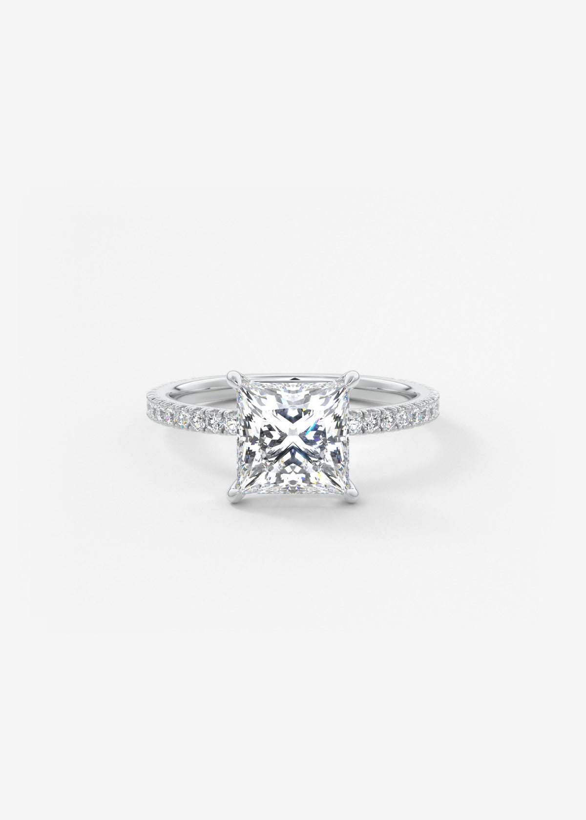 Princess Pave Lab Grown Diamond Engagement Ring