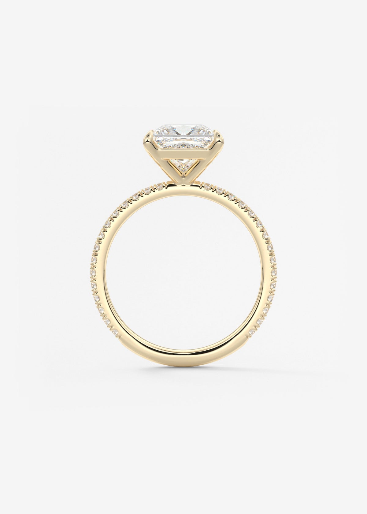 Princess Pave Lab Grown Diamond Engagement Ring