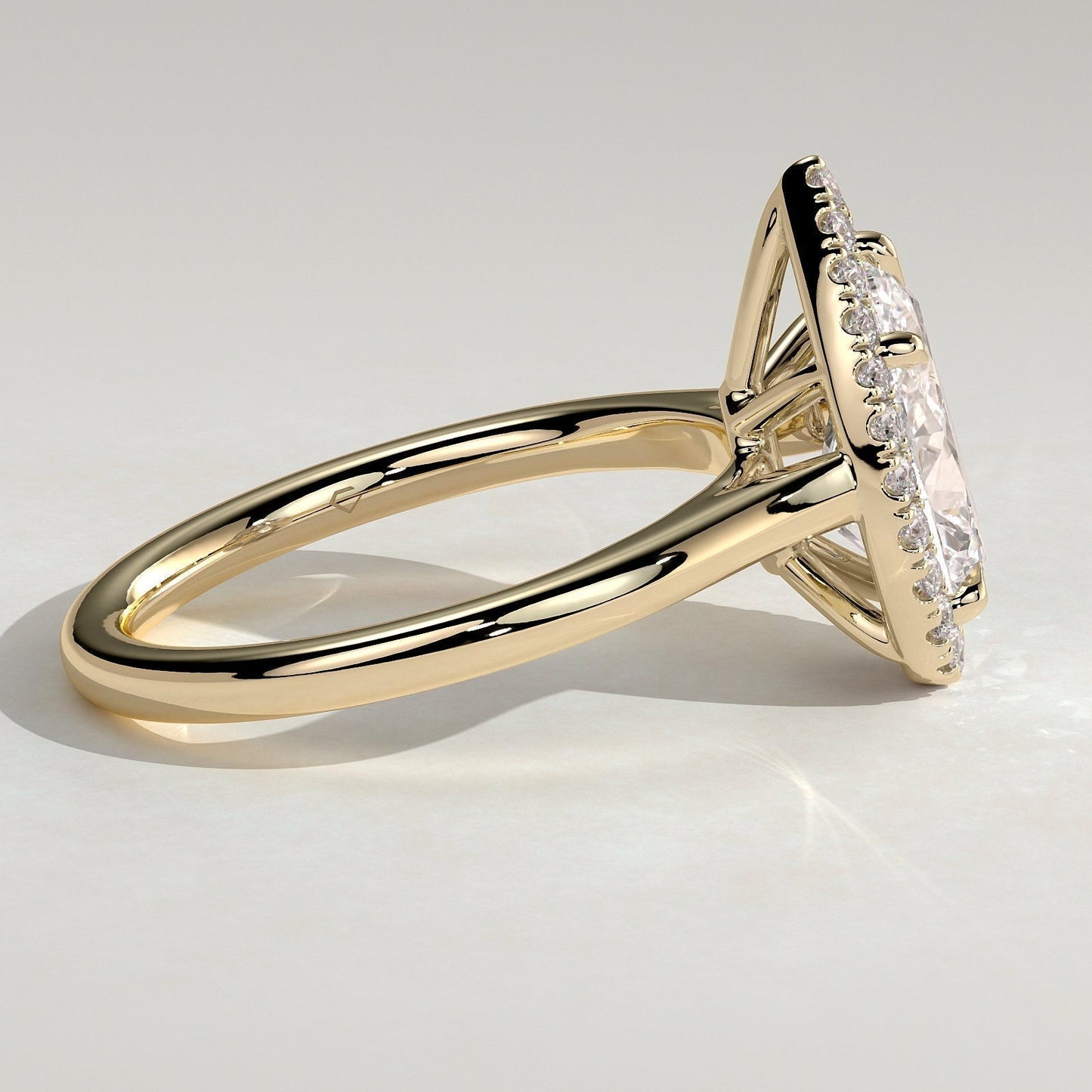 Pear Halo Lab Grown Diamond Engagement Ring