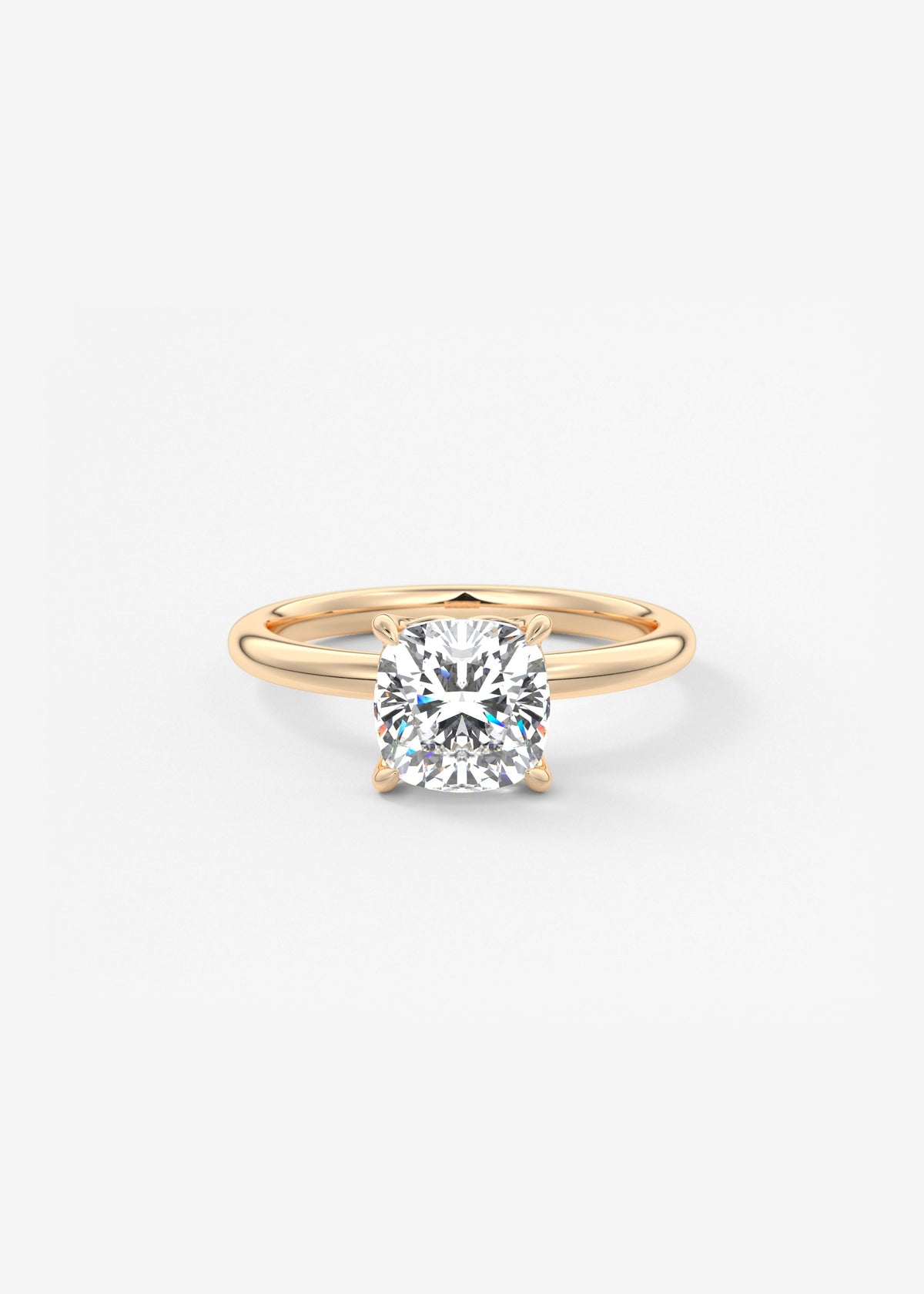 Cushion Solitaire Lab Grown Diamond Engagement Ring