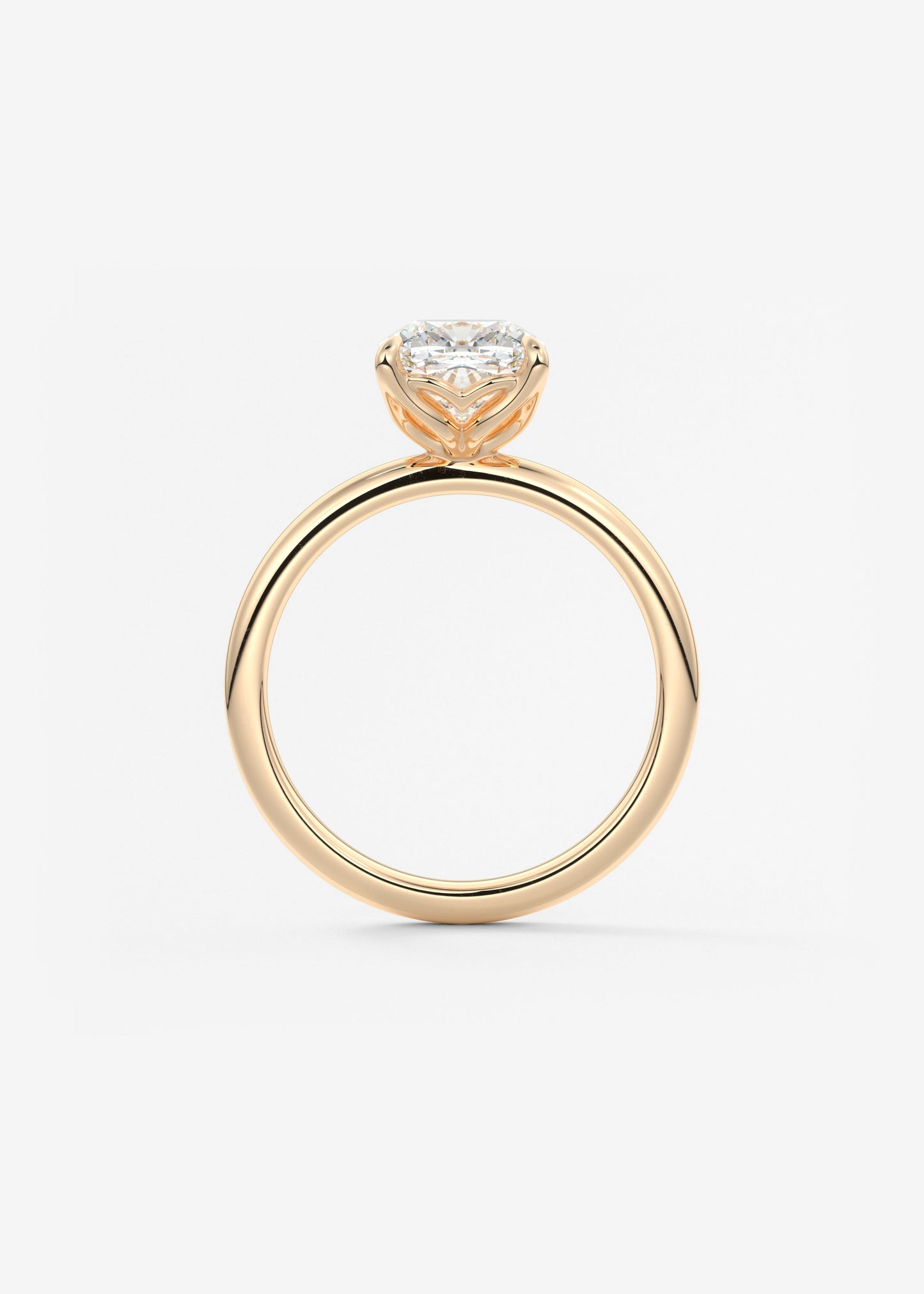 Cushion Solitaire Lab Grown Diamond Engagement Ring