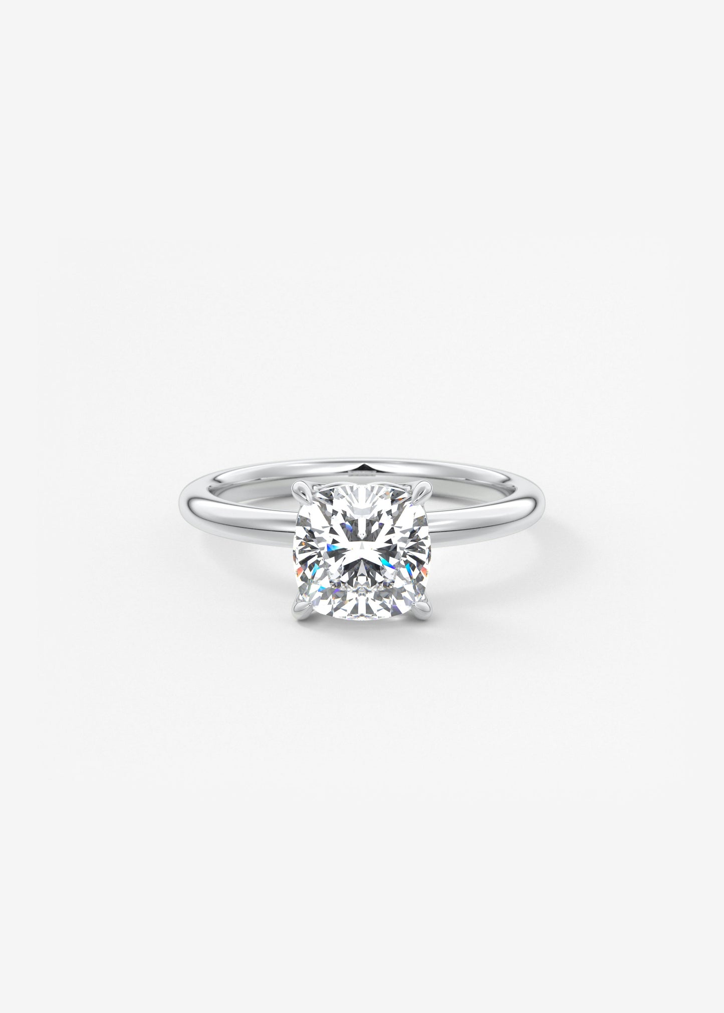 Cushion Solitaire Lab Grown Diamond Engagement Ring