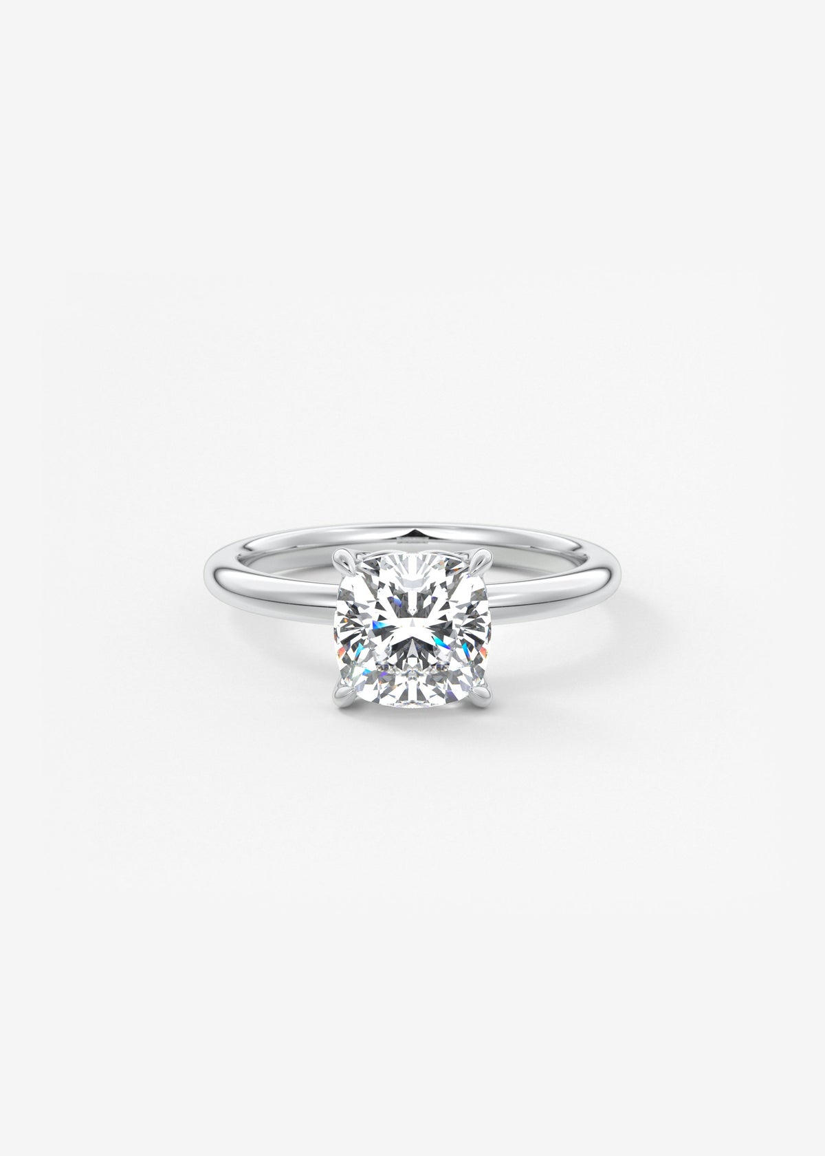 Cushion Solitaire Lab Grown Diamond Engagement Ring