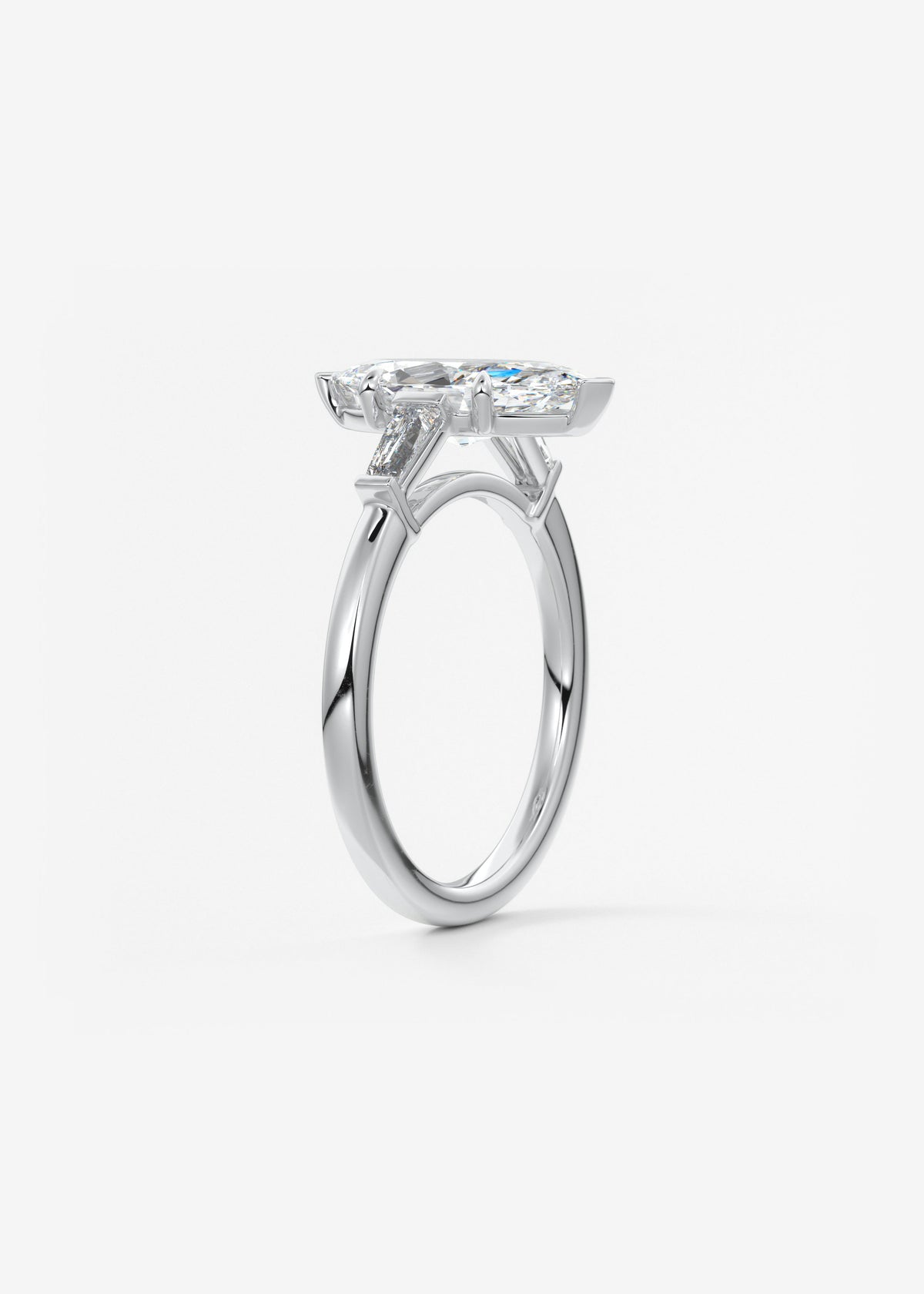 Marquise Three Stone Lab Grown Diamond Engagement Ring