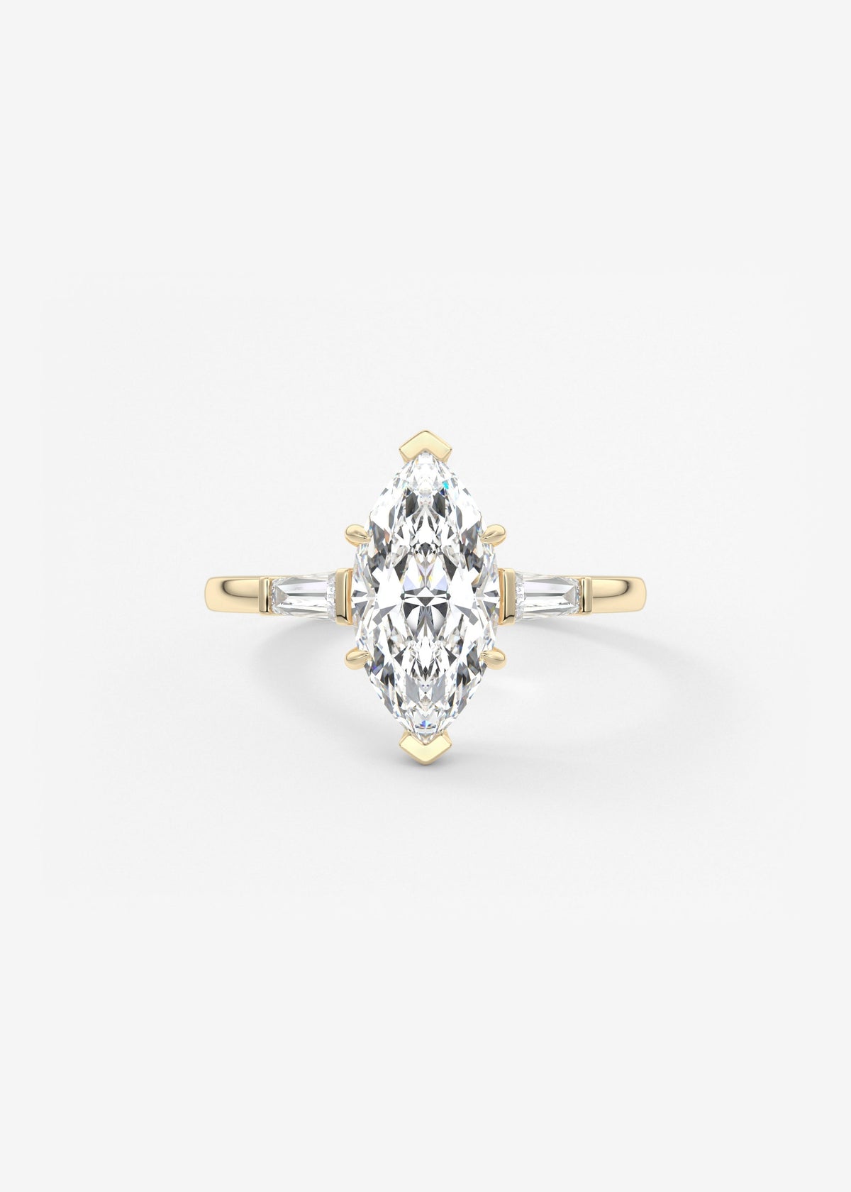 Marquise Three Stone Lab Grown Diamond Engagement Ring