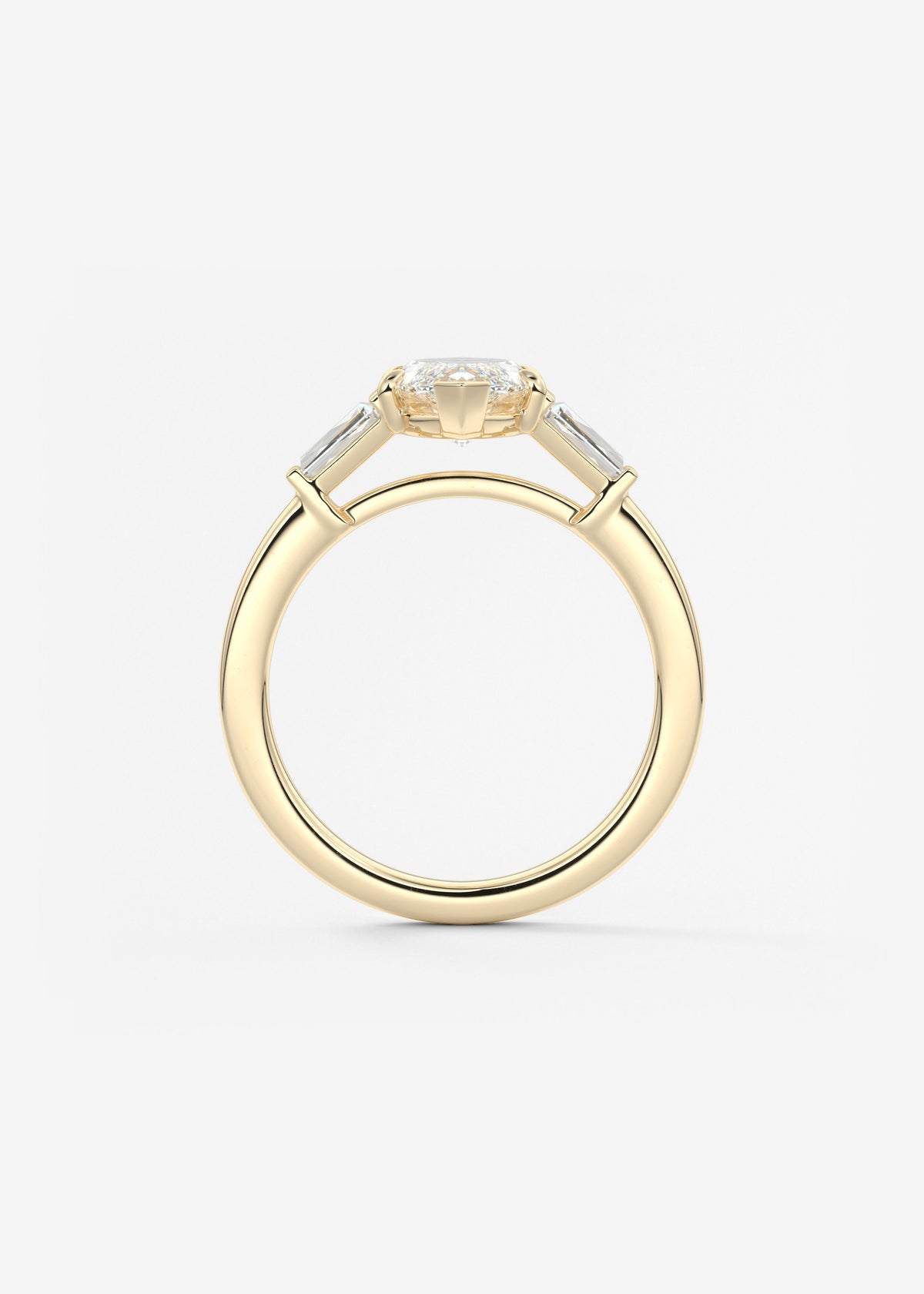 Marquise Three Stone Lab Grown Diamond Engagement Ring