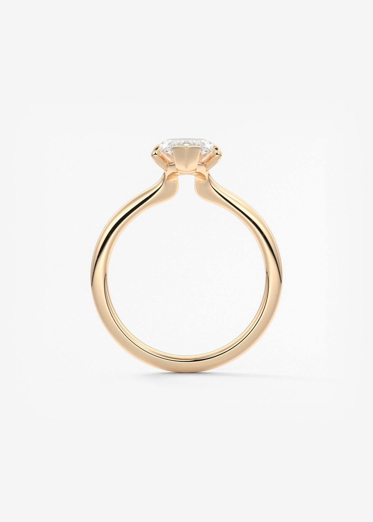 Marquise Three Stone Bezel Lab Grown Diamond Engagement Ring