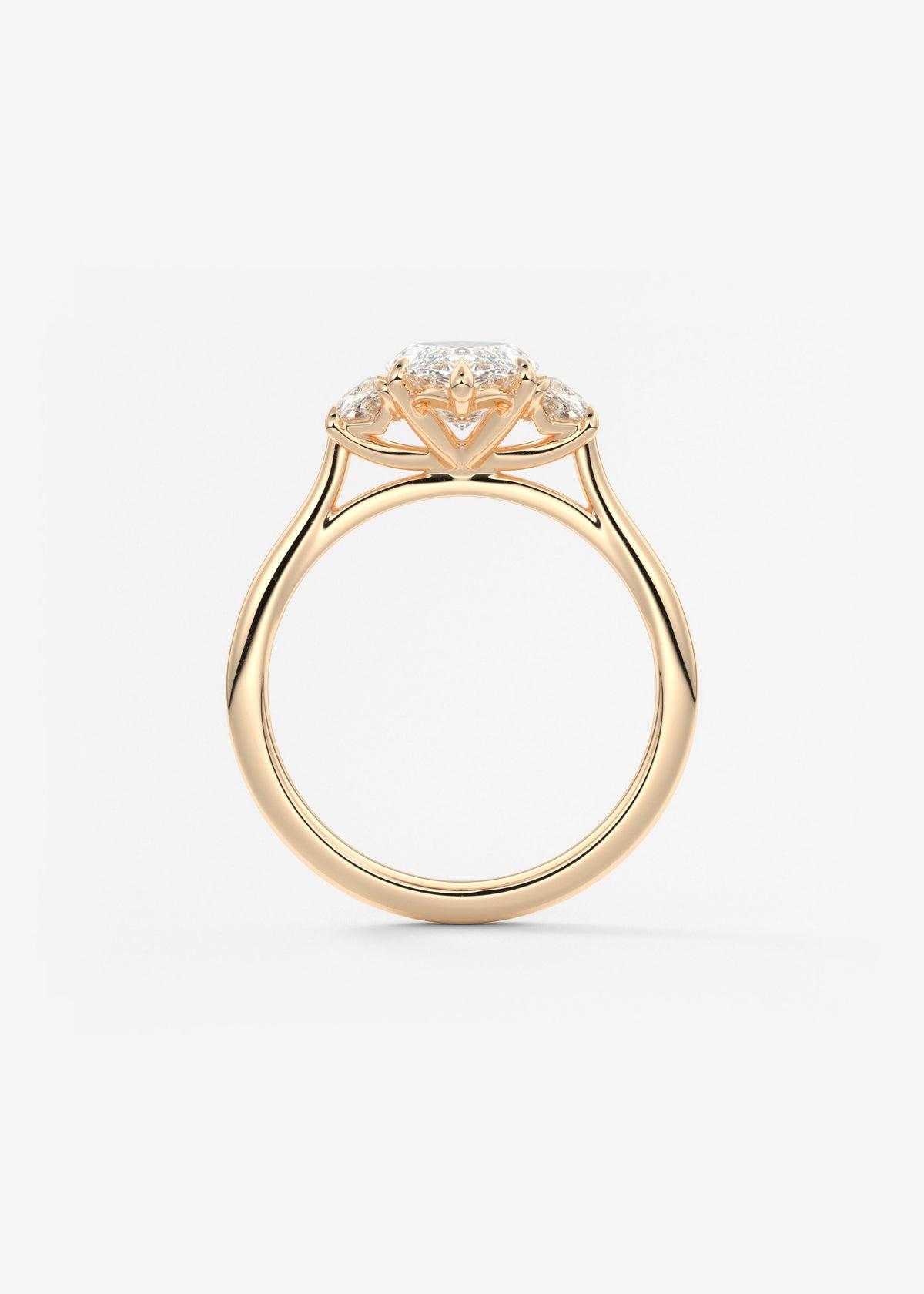Marquise Three Stone Lab Grown Diamond Engagement Ring