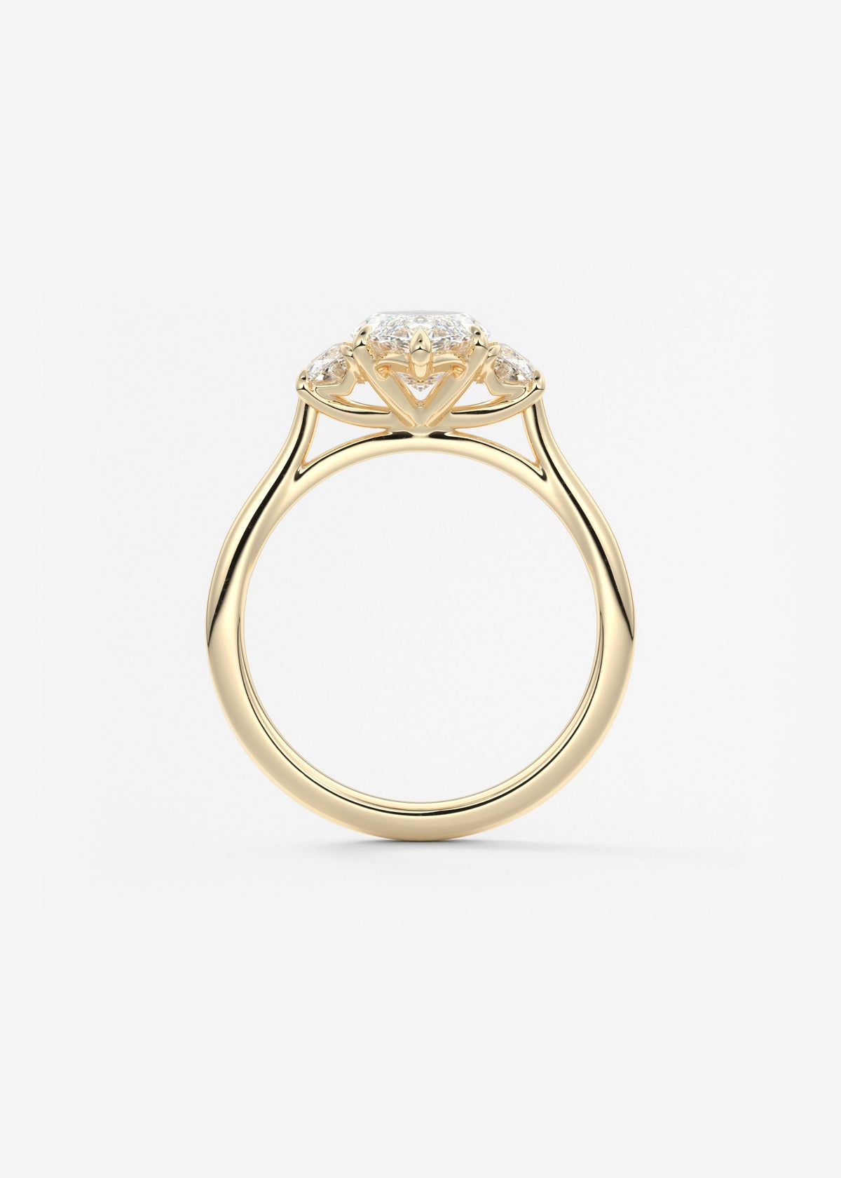 Marquise Three Stone Lab Grown Diamond Engagement Ring