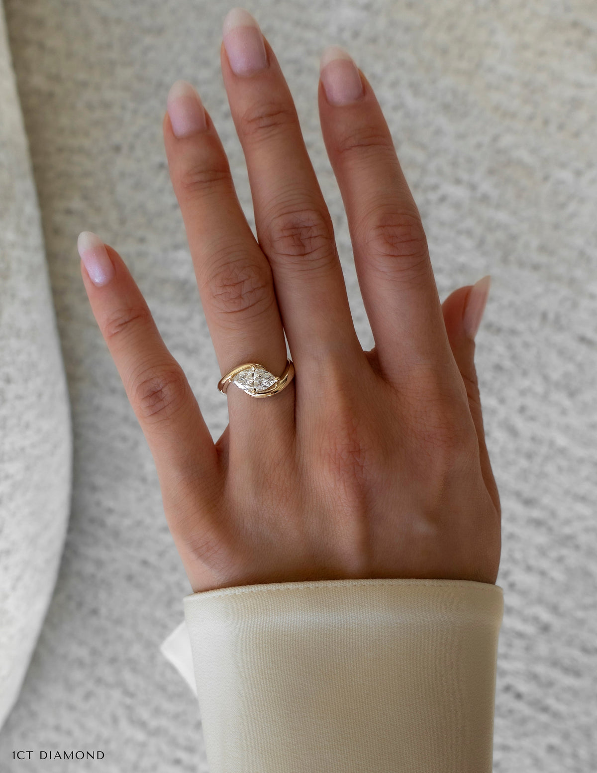 1.5 CT Marquise Cut Lab Grown Diamond Solitaire Engagement Ring