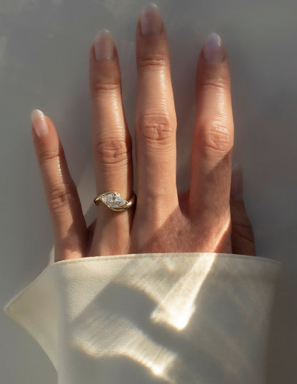 1.5 CT Marquise Cut Lab Grown Diamond Solitaire Engagement Ring