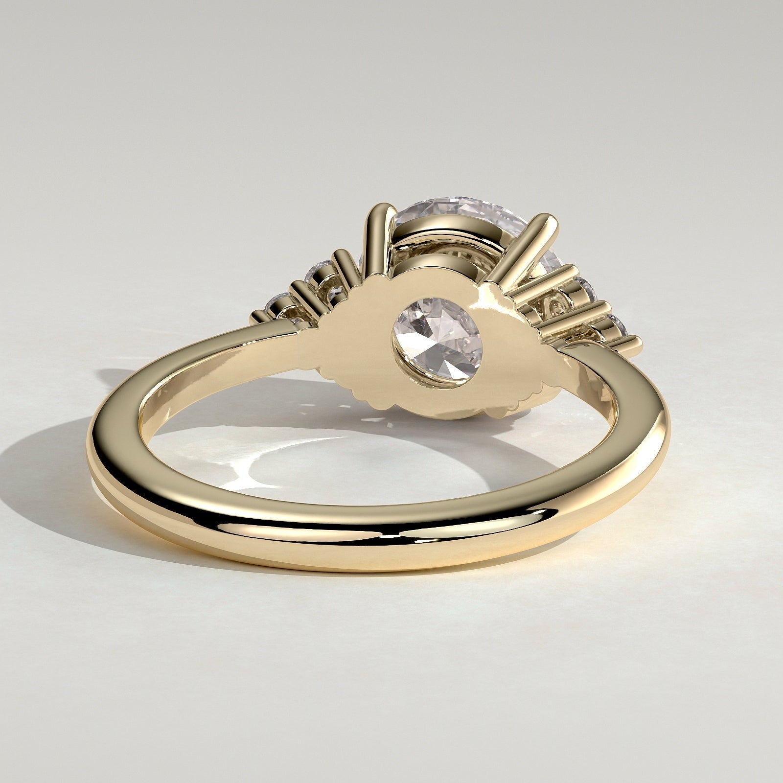 Round Cluster Lab Grown Diamond Engagement Ring