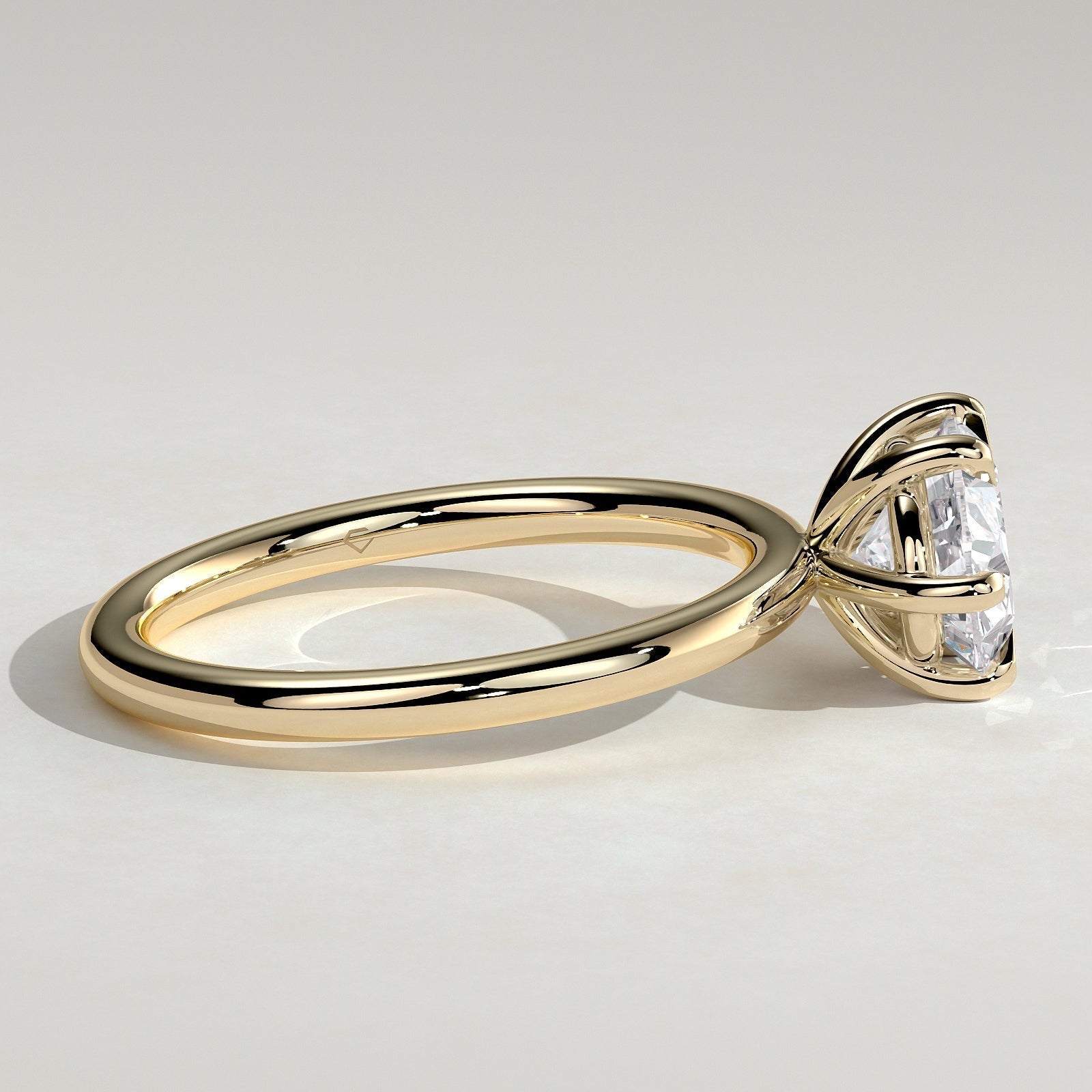 East West Oval Solitaire Lab Grown Diamond Engagement Ring