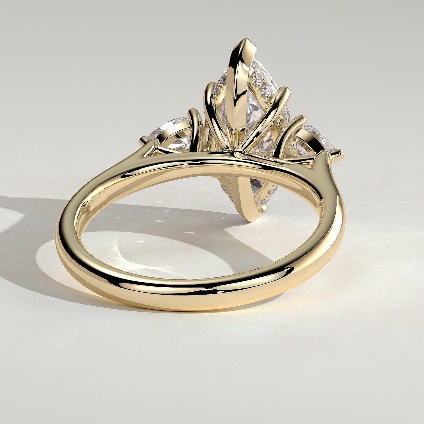 Marquise Three Stone Lab Grown Diamond Engagement Ring