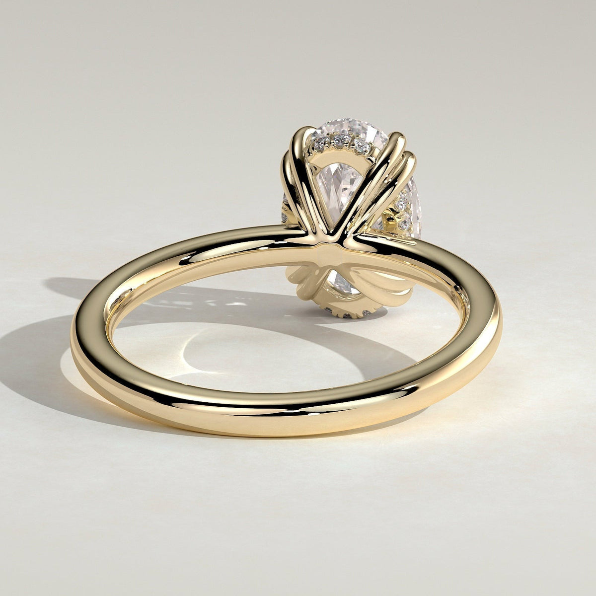 Oval Hidden Halo Lab Grown Diamond Engagement Ring