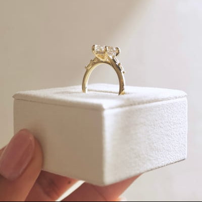 Marquise Pave Lab Grown Diamond Engagement Ring