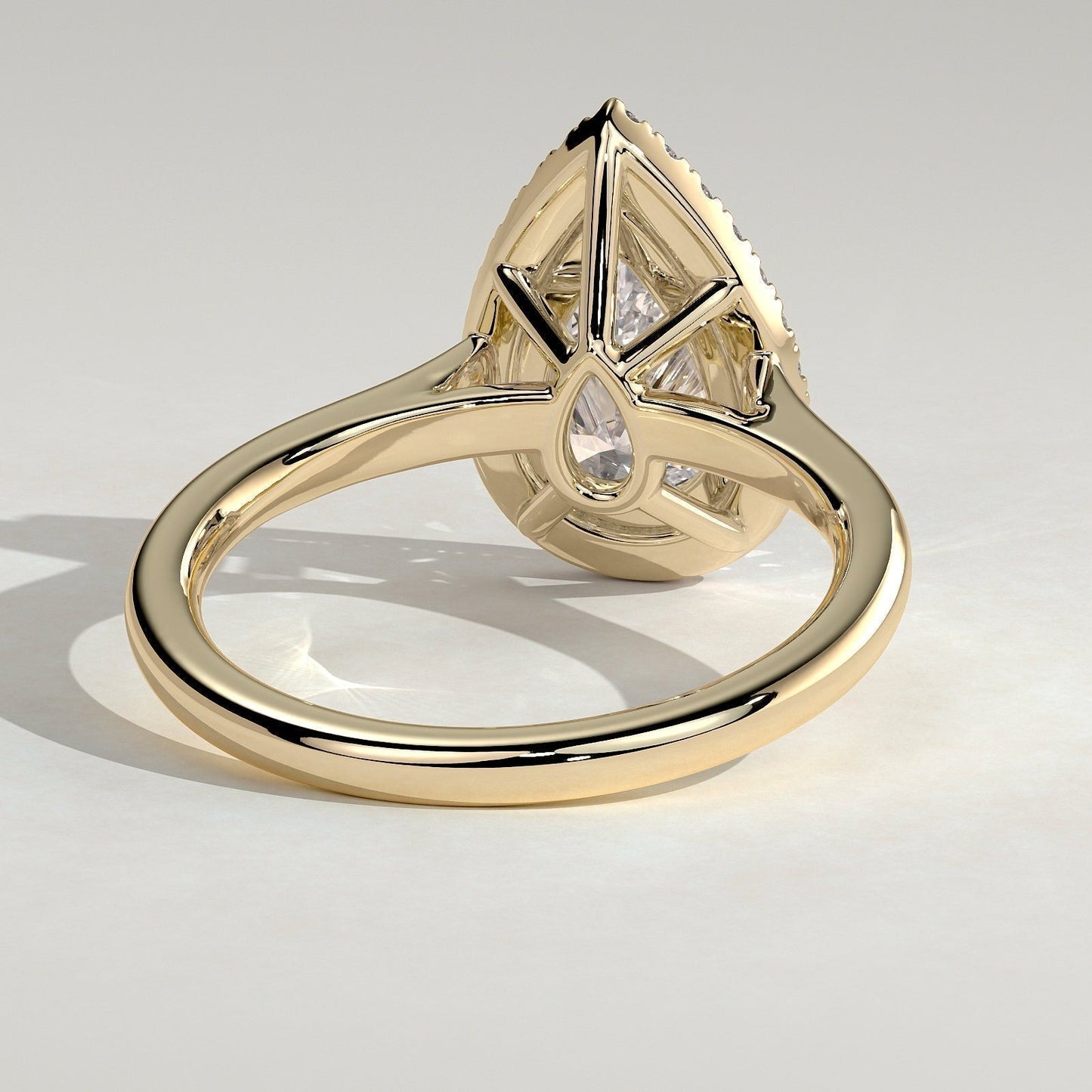 Pear Halo Lab Grown Diamond Engagement Ring